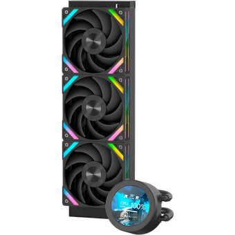  СВО SAMA Q70 (Q70-BKWAYNO3-G) Black (360mm, LED temp., ARGB/ Fans 3x120mm, 86CFM, 30dBA, 2600RPM) 