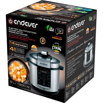  Мультиварка Endever Vita-134 стальной 