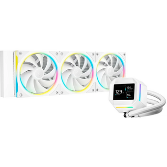  СВО DEEPCOOL LM360 WH LGA1851/1700/1200/115X/AM5/AM4 (TDP 300W, ARGB Lighting, Anti-Leak edition, PWM, Triple Fan) 