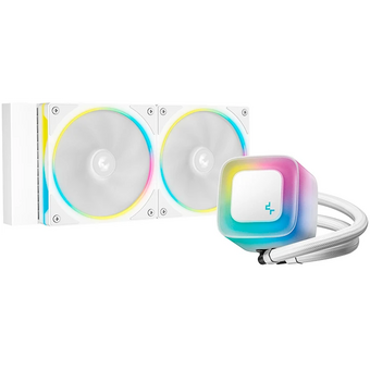  СВО DEEPCOOL LE240 Pro WH LGA1851/1700/1200/115X/AM5/AM4 (TDP 250W, ARGB Lighting, Anti-Leak edition, PWM, Dual Fan) 