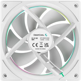  Вентилятор DEEPCOOL FL12 SE WH 120x120x25мм (PWM, ARGB, белый, 400-1900об/мин) Color BOX 