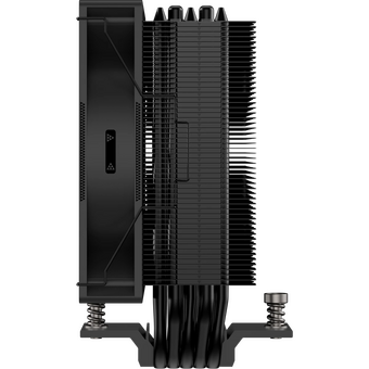  Кулер PcCooler RT500 BK (240W, 4-pin PWM, LED temp., 152mm, Al/Cu, 5x6mm, 1x120mm, 73.32CFM, 34.9dBA, 2200RPM) 