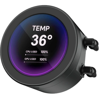  СВО SAMA Q70 (Q70-BKWAYNO3-G) Black (360mm, LED temp., ARGB/ Fans 3x120mm, 86CFM, 30dBA, 2600RPM) 