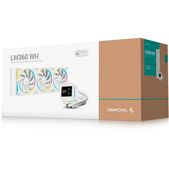  СВО DEEPCOOL LM360 WH LGA1851/1700/1200/115X/AM5/AM4 (TDP 300W, ARGB Lighting, Anti-Leak edition, PWM, Triple Fan) 