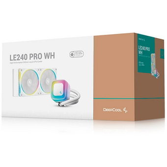  СВО DEEPCOOL LE240 Pro WH LGA1851/1700/1200/115X/AM5/AM4 (TDP 250W, ARGB Lighting, Anti-Leak edition, PWM, Dual Fan) 