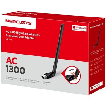  Двухдиапазонный Wi-Fi USB-адаптер высокого усиления Mercusys MA30H AC1300 