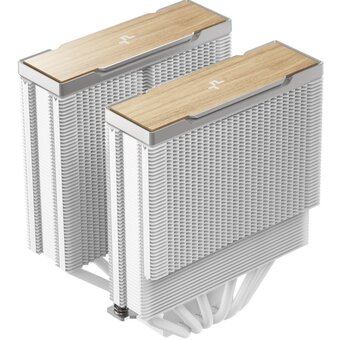  Кулер DEEPCOOL AK620 G2 WH LGA1851/1700/1200/115X/AM5/AM4 (TDP 260W, PWM, Dual Fan 120mm, 6 тепл. трубок, Copper Base, Wood-grain top cover) 