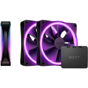  Кулер NZXT F120 RGB Duo Triple Pack (RF-D12TF-B1) (120x120x25mm, 4-pin PWM, 48.58CFM, 29dBA, 1800RPM, White, 3pcs) 