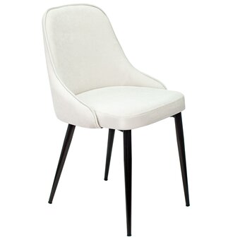  Стул Бюрократ KF-5/VELV20 молочный Velvet 20 металл черный на ножках 