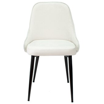  Стул Бюрократ KF-5/VELV20 молочный Velvet 20 металл черный на ножках 