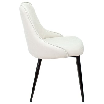  Стул Бюрократ KF-5/VELV20 молочный Velvet 20 металл черный на ножках 