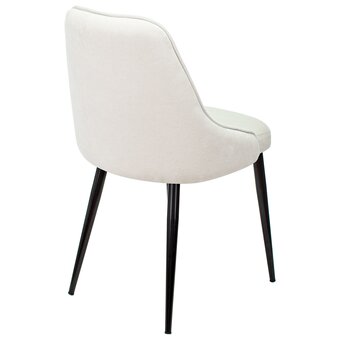  Стул Бюрократ KF-5/VELV20 молочный Velvet 20 металл черный на ножках 