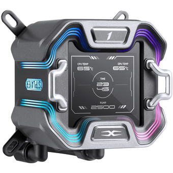  СВО 1STPLAYER X-360 Black (X-360-BK) / 3x120mm, ARGB, IPS display 