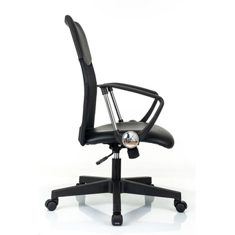  Кресло Бюрократ CH Omega Black сетка/ткань/экокожа 
