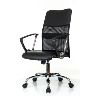  Кресло Бюрократ CH Omega SL Black сетка/ткань/экокожа 