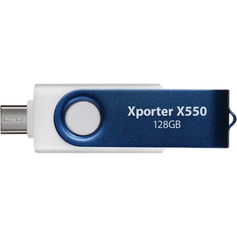  USB-флешка Patriot Xporter X550 (PS128GX550AAD) 128Gb USB 3.2 Gen 1 Swing Type-A+C black 
