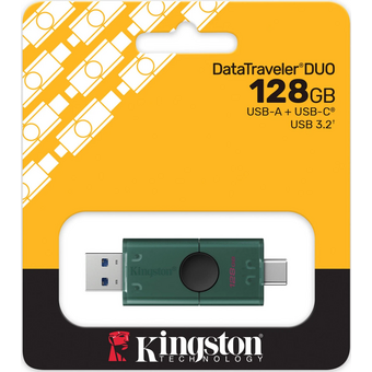  USB-флешка Kingston DTDEG2/128GB 128GB DataTraveler Duo G2 USB3.0 зеленый/черный 