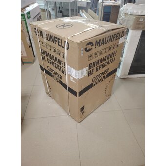  УЦ Кухонная плита MAUNFELD MGC60ECGR05 (плохая упаковка, б/у, нет документации, замена тэна и рассекателей) 