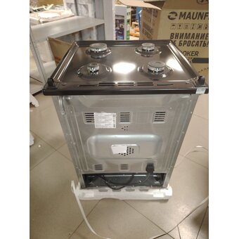  УЦ Кухонная плита MAUNFELD MGC60ECGR05 (плохая упаковка, б/у, нет документации, замена тэна и рассекателей) 