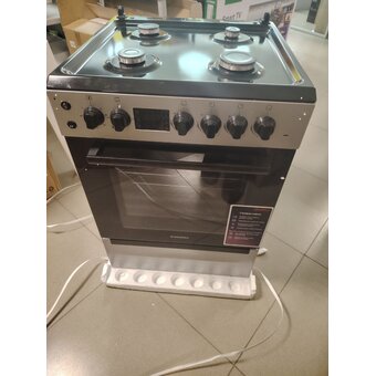  УЦ Кухонная плита MAUNFELD MGC60ECGR05 (плохая упаковка, б/у, нет документации, замена тэна и рассекателей) 