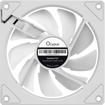  Вентилятор Ocypus Gamma F12 WH ARGB Reverse Blade, 120x120x25mm, 4-Pin PWM, 800-1600 RPM, 31 DBA Max, Hydro Bearing 