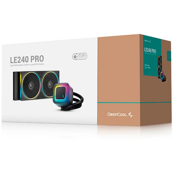  СВО DEEPCOOL LE240 Pro LGA1851/1700/1200/115X/AM5/AM4 (TDP 250W, ARGB Lighting, Anti-Leak edition, PWM, Dual Fan) RET 