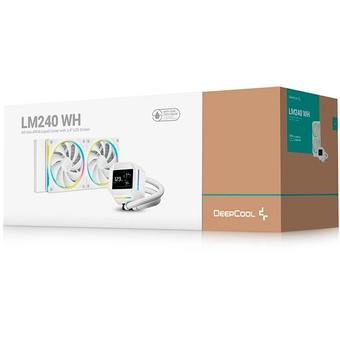  СВО DEEPCOOL LM240 WH LGA20XX/1700/1200/115X/AM5/AM4 (TDP 250W, ARGB Lighting, Anti-Leak edition, PWM, Dual Fan, бел) 