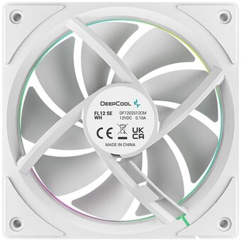  Вентилятор DEEPCOOL FL12 SE WH 3 In 1 120x120x25мм (PWM, ARGB, белый, 400-1900об/мин) Color Box 