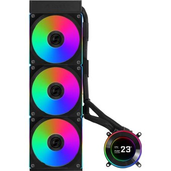  СВО Lian Li HydroShift II LCD-C 360R (GHS2LCD36RB Black) (G89.GHS2LCD36RB.R0) / 3x120mm ARGB PWM Fans 