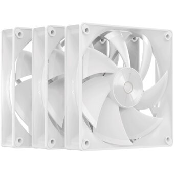  Вентилятор Ocypus Delta F12 WH 3 in 1, 120x120x25mm, 4-Pin PWM, 500-2000 RPM, 29 DBA Max, Hydro Bearing 