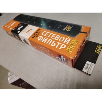  УЦ Сетевой фильтр Most HPw 5м (6 розеток) черный (плохая упаковка, потертости на корпусе) 