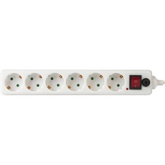  Сетевой фильтр SONNEN U-365 (511427) 6 розеток, с заземлением, выключатель, 10 А, 5м белый 