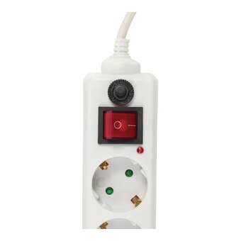  Сетевой фильтр SONNEN U-365 (511427) 6 розеток, с заземлением, выключатель, 10 А, 5м белый 