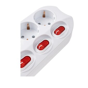  Сетевой удлинитель СТАРТ 4680024810432 C/У S 5х1-ZDIV с заземлением и защитой от детей сечение провода 3х1мм2, длина провода 1,5м 