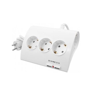  Сетевой удлинитель СТАРТ 4680024810449 C/У S 5х1-ZDV 2USB с заземлением и защитой от детей сечение провода 3х1мм2, длина провода 1,5м 