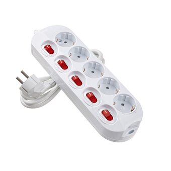  Сетевой удлинитель СТАРТ 4680024810432 C/У S 5х1-ZDIV с заземлением и защитой от детей сечение провода 3х1мм2, длина провода 1,5м 