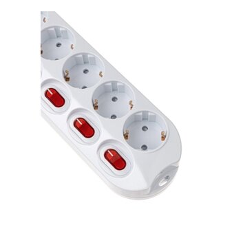  Сетевой удлинитель СТАРТ 4680024810432 C/У S 5х1-ZDIV с заземлением и защитой от детей сечение провода 3х1мм2, длина провода 1,5м 