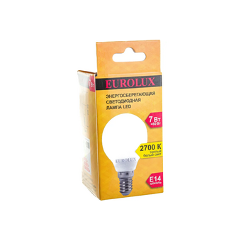  Лампа Eurolux LL-E-G45-7W-230-2,7K-E14 