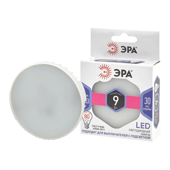  Лампочка Эра LED GX-9W-860-GX53 (диод, таблетка, 9Вт, хол, GX53) (10/100/4200) 