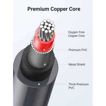  Аудиокабель UGREEN AV104 (30747) 2RCA Male to 2RCA Male Cable 1m Black 