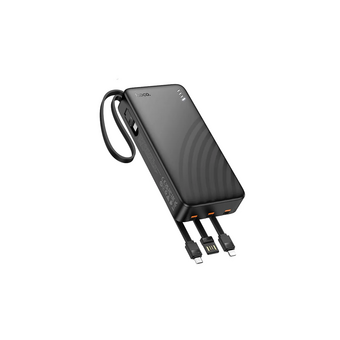  Аккумулятор внешний резервный HOCO J146A Night tide power bank with 4 cables 20000mAh черный 
