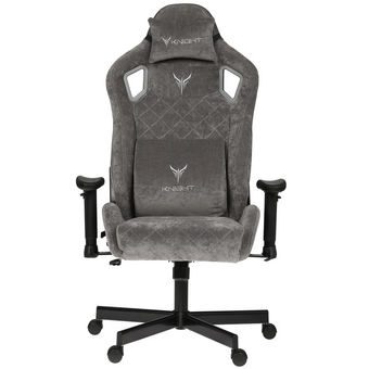  Кресло игровое Knight Outrider серый Light-19 крестов. металл 
