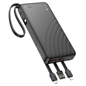  Аккумулятор внешний резервный HOCO J146 Night tide with 4 cables 10000mAh черный 