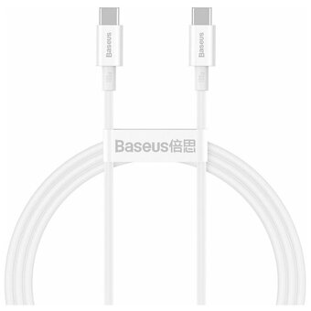  Кабель Baseus CATYS-B02 Superior Series Fast Charging Data Cable Type-C to Type-C 100W 1m White 