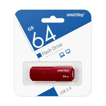  USB-флешка SmartBuy SB64GBCLU-R 64GB Clue Red 