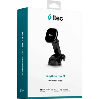  Автодержатель TTEC 2TT35 EasyDrive Flex M MagSafe Compatable In-Car Phone Holder черный 
