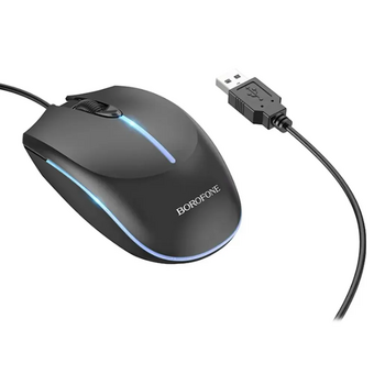  Мышь BOROFONE BG10 Soaring game luminous wired mouse черный 