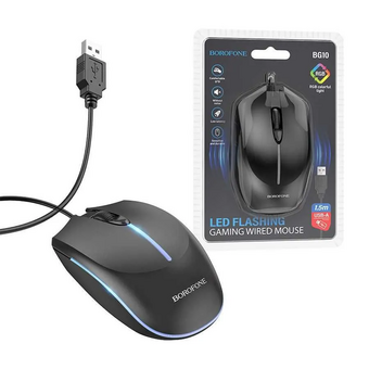  Мышь BOROFONE BG10 Soaring game luminous wired mouse черный 