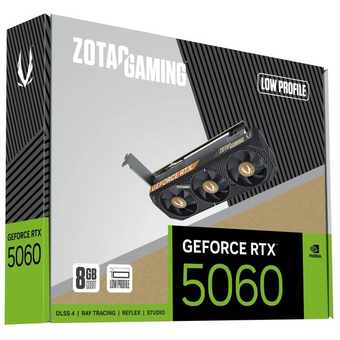  Видеокарта Zotac RTX5060 Low Profile 8GB (ZT-B50600L-10L) GDDR7 128bit 2xDP HDMI 3Fan LP Lite Pack 
