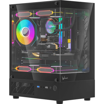  Корпус Formula Crystal Z1CM черный без БП mATX 5x120mm 1xUSB3.0 audio bott PSU 